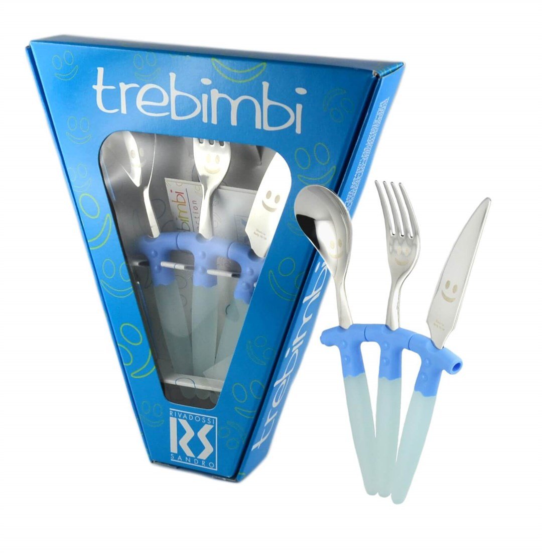 RIVADOSSI TREBIMBI BLUE 3P CHILDREN'S CUTLERY SET