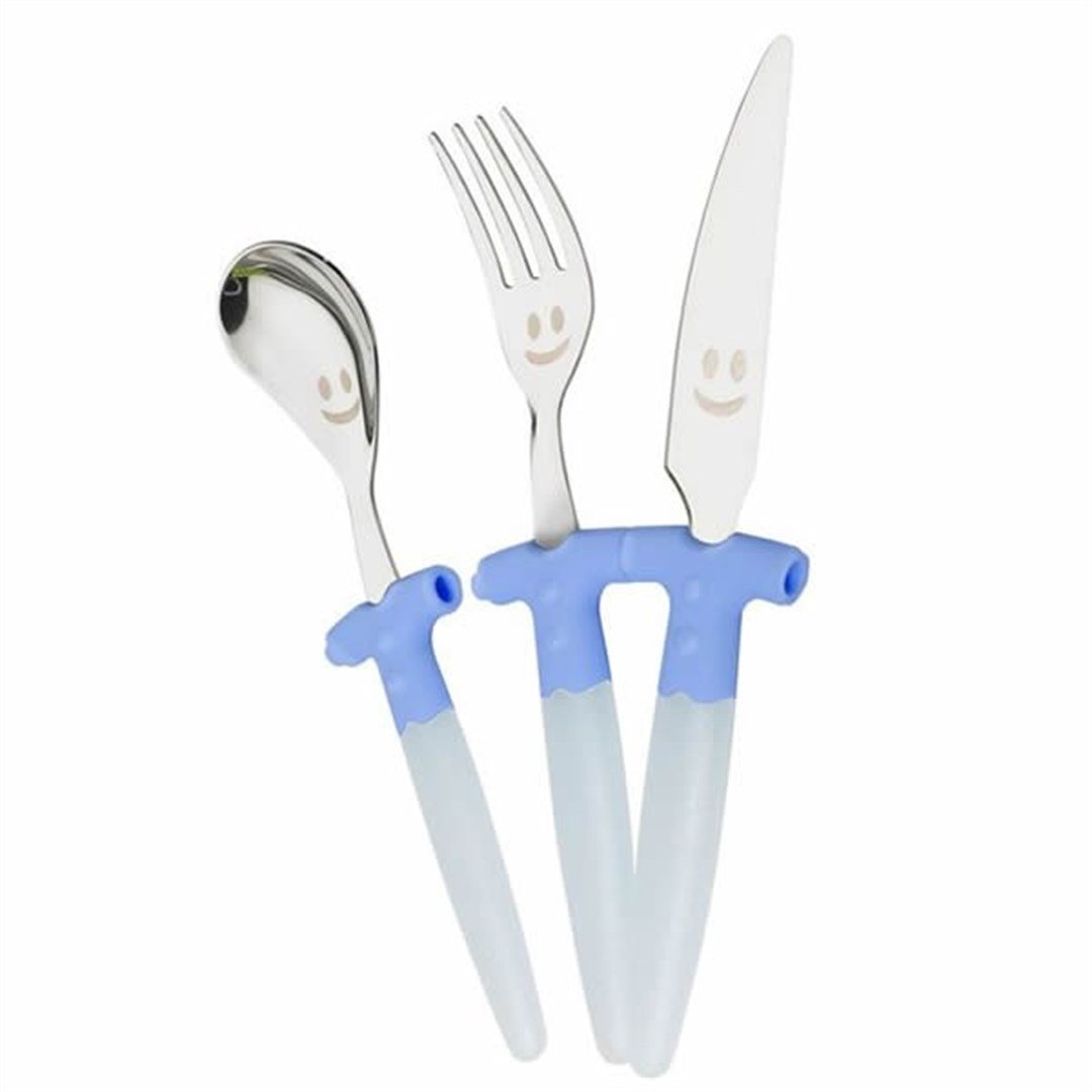 RIVADOSSI TREBIMBI BLUE 3P CHILDREN'S CUTLERY SET