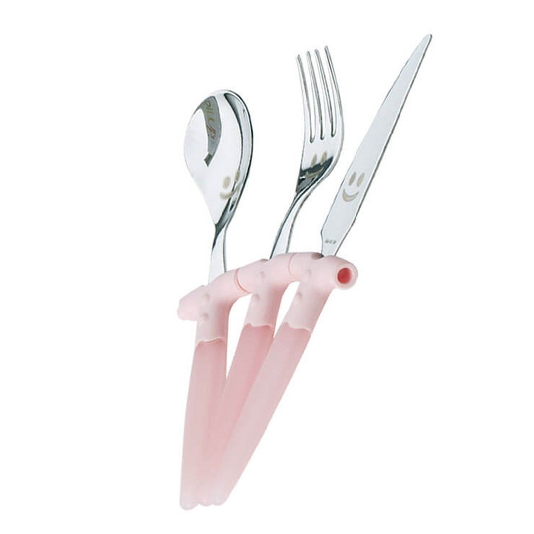 RIVADOSSI TREBIMBI PINK 3P CHILDREN'S CUTLERY SET