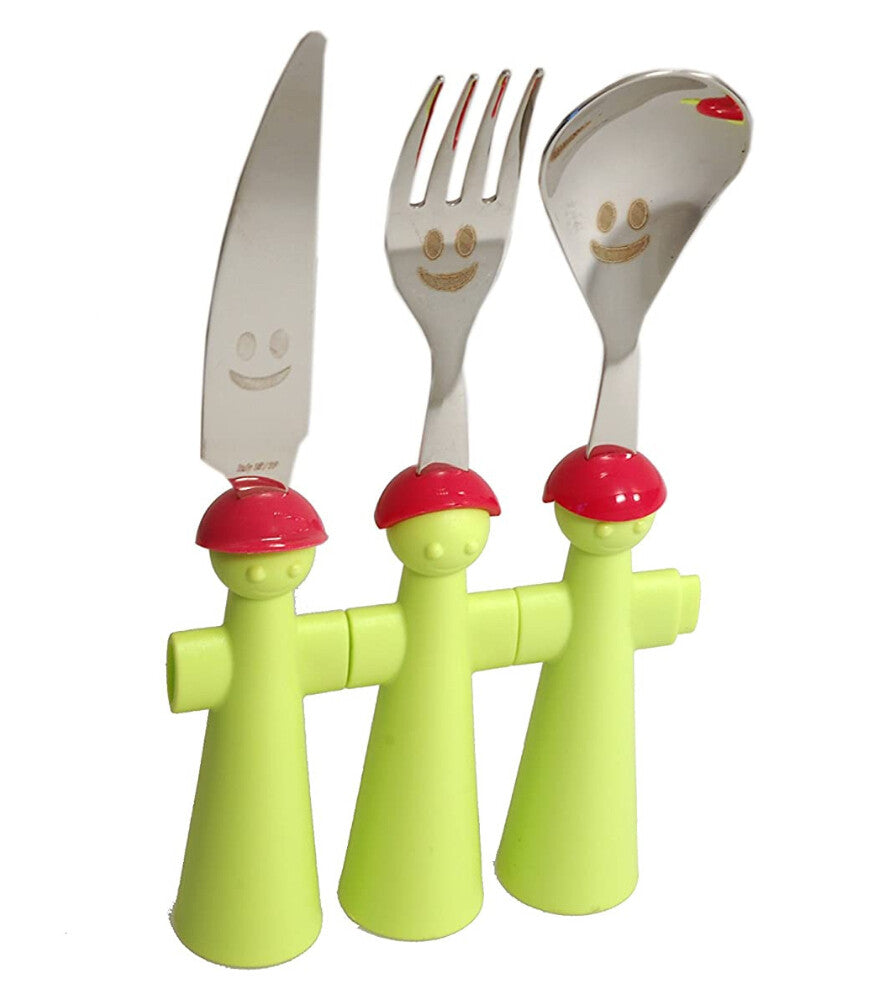 Rivadossi Trebimbi Puppets 3 Parça Bebek Ve Çocuk Çatal Bıçak Seti