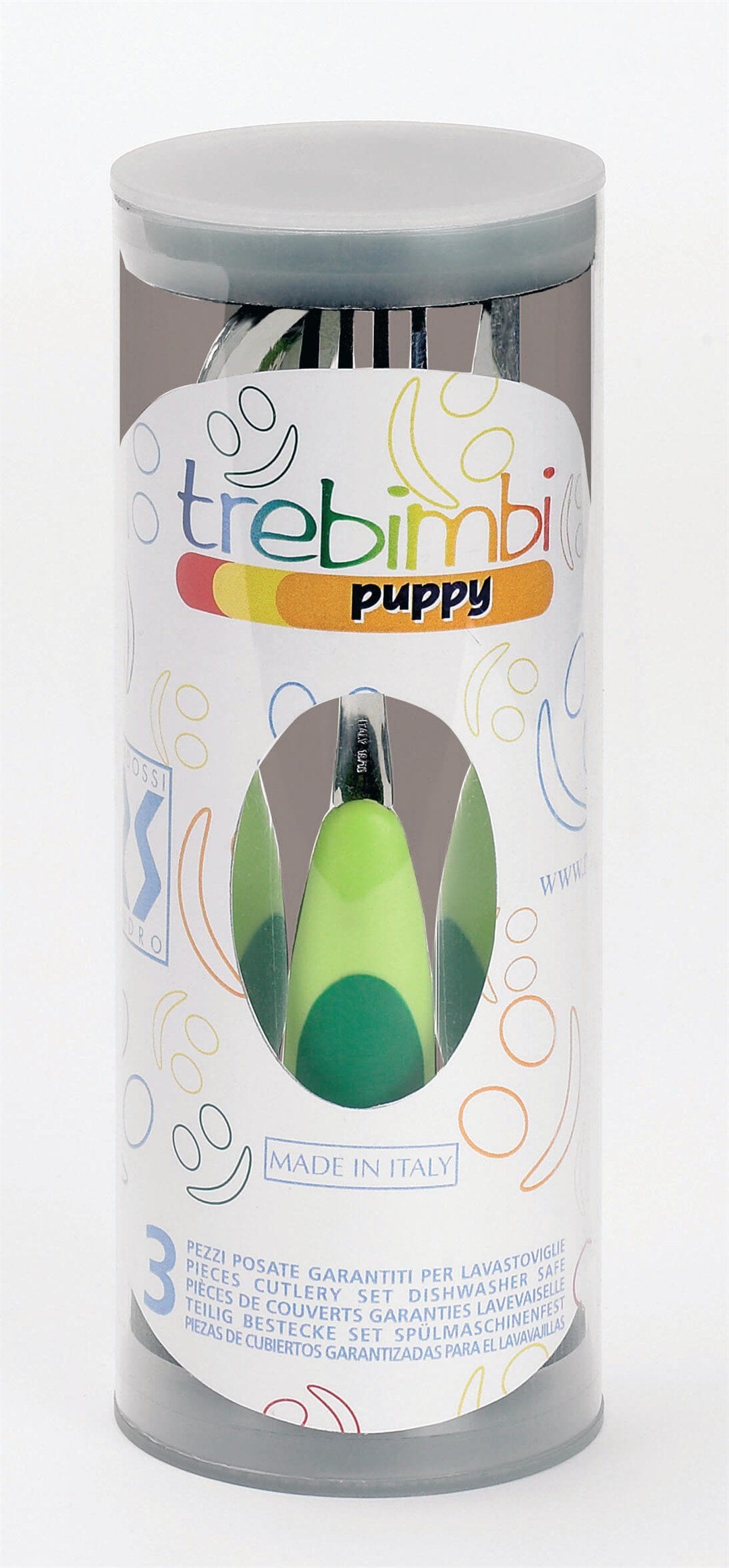 Rivadossi Trebimbi Puppy 3 Parça Bebek Ve Çocuk Çatal Bıçak Seti
