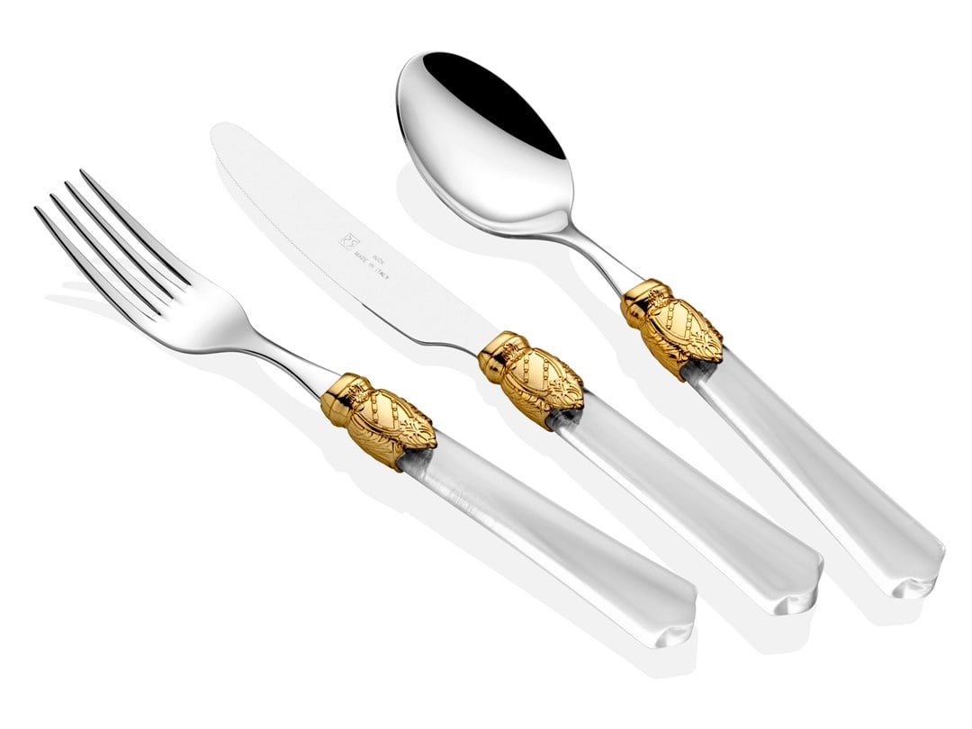 RİVADOSSİ VİTTORİA RING TRANSPARENT 75 PIECES - CUTLERY SET