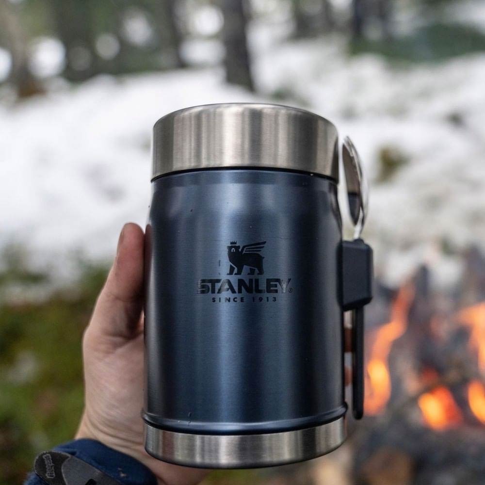 Stanley Classic Stainless Steel Food Thermos with Spoon 0.40L, Navy Blue 