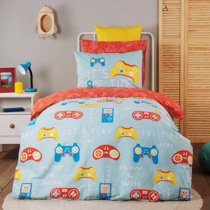 Karaca Home Young Gameboy Single 100% Cotton Duvet Cover Set