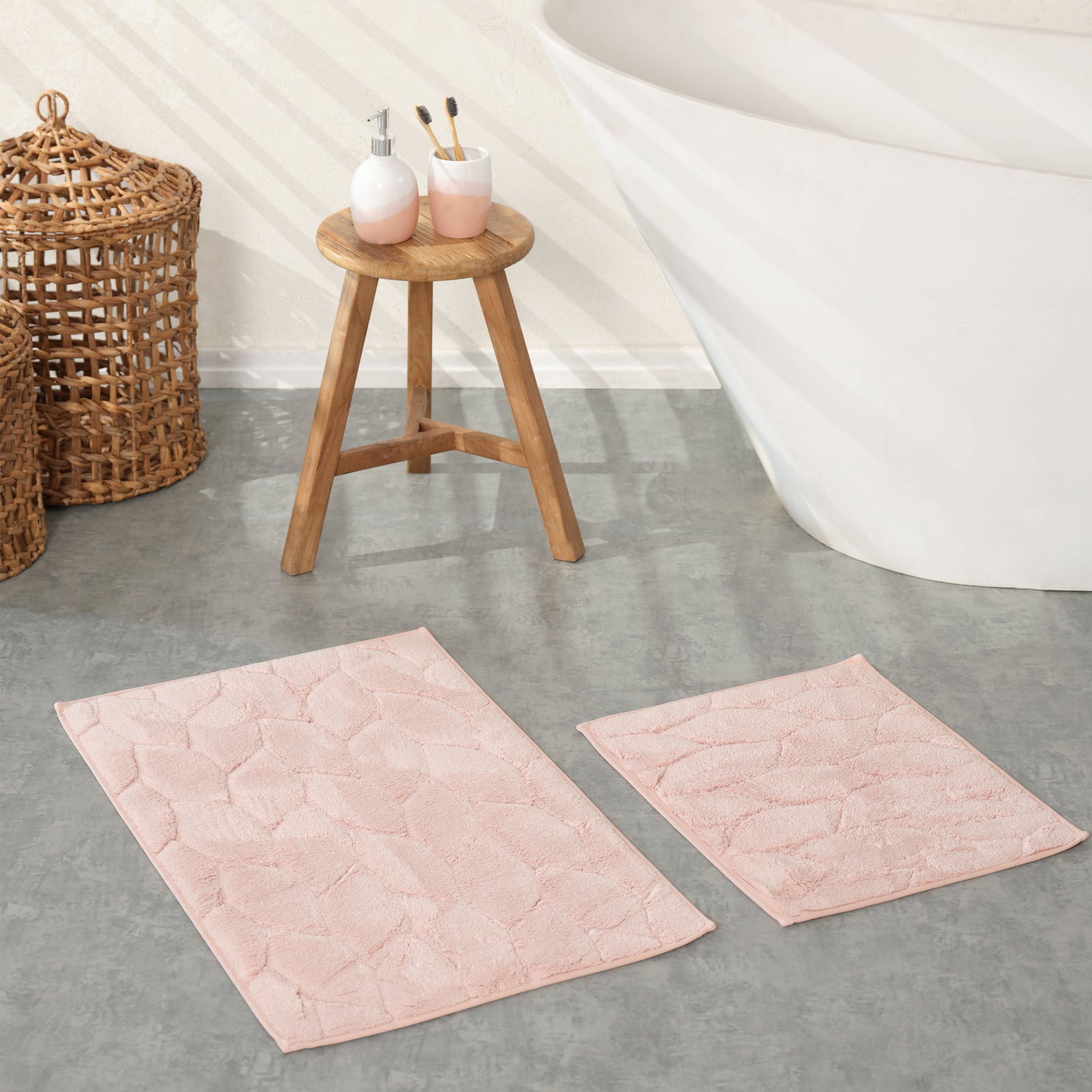 Karaca Home Elegant Blush Paspas Set 50x80 cm 50x40 cm