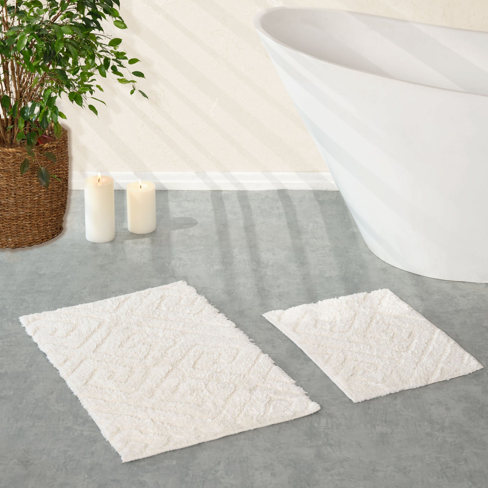 Karaca Home Elite Cream Mop Set 50x80 50x40 cm