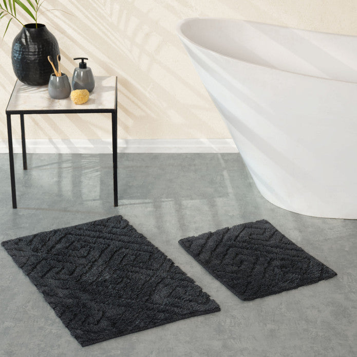 Karaca Home Elite Black Mat Set 50x80 cm 50x40 cm