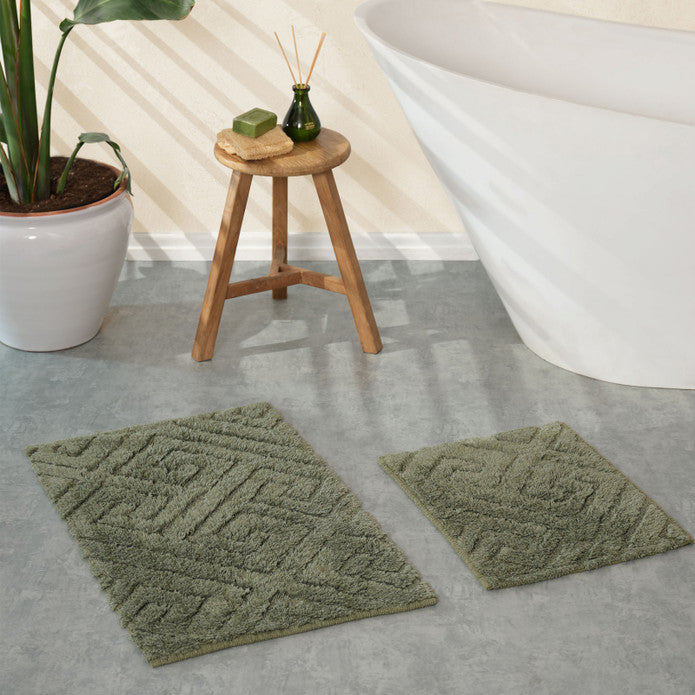 Karaca Home Elite Khaki Doormat Set 50x80 cm 50x40 cm