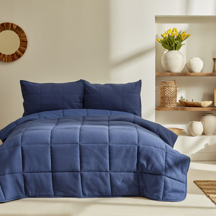 Karaca Home Muse Double Spring Comfort Set Navy Blue