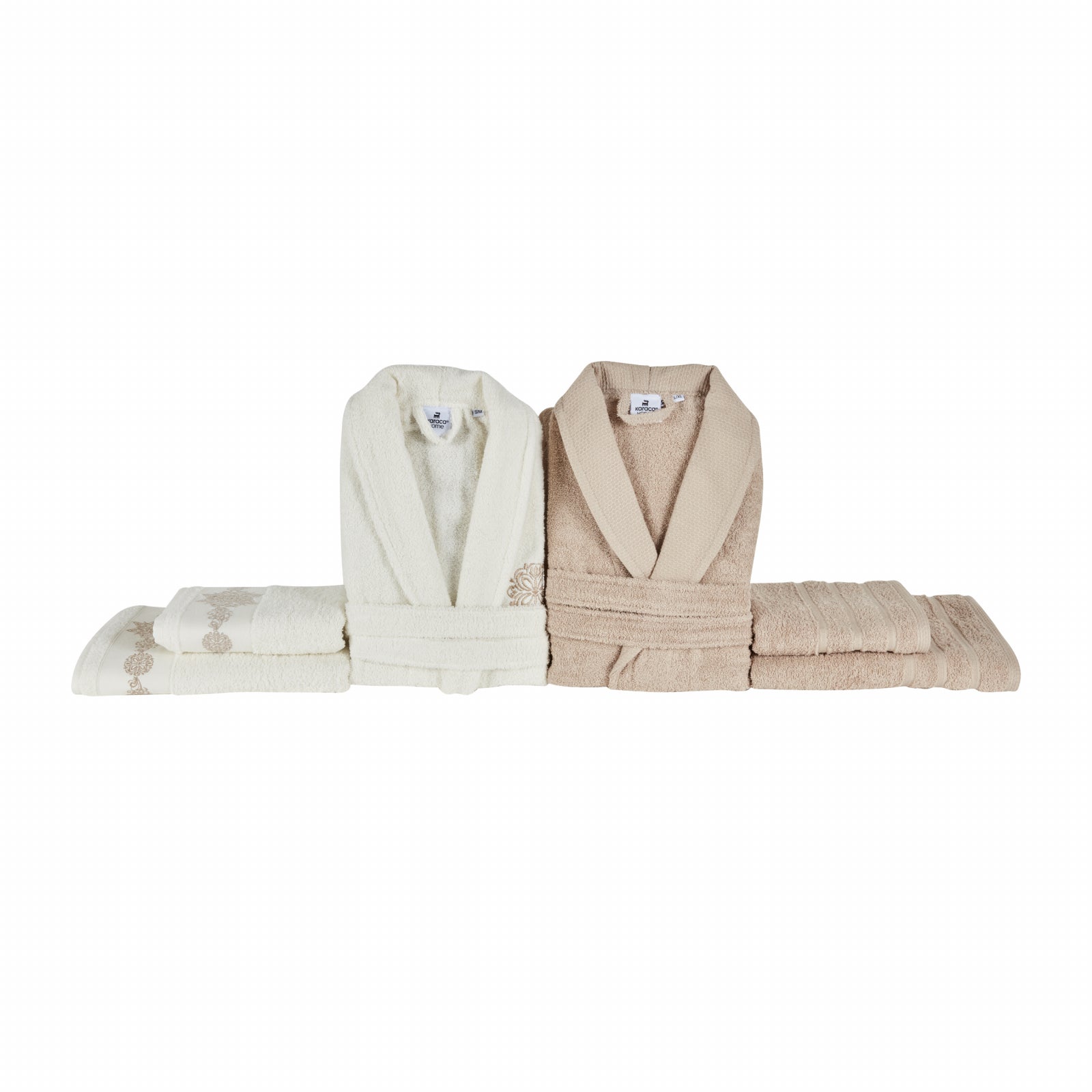 Karaca Home Cecilia Family Bathroom Set White Beige