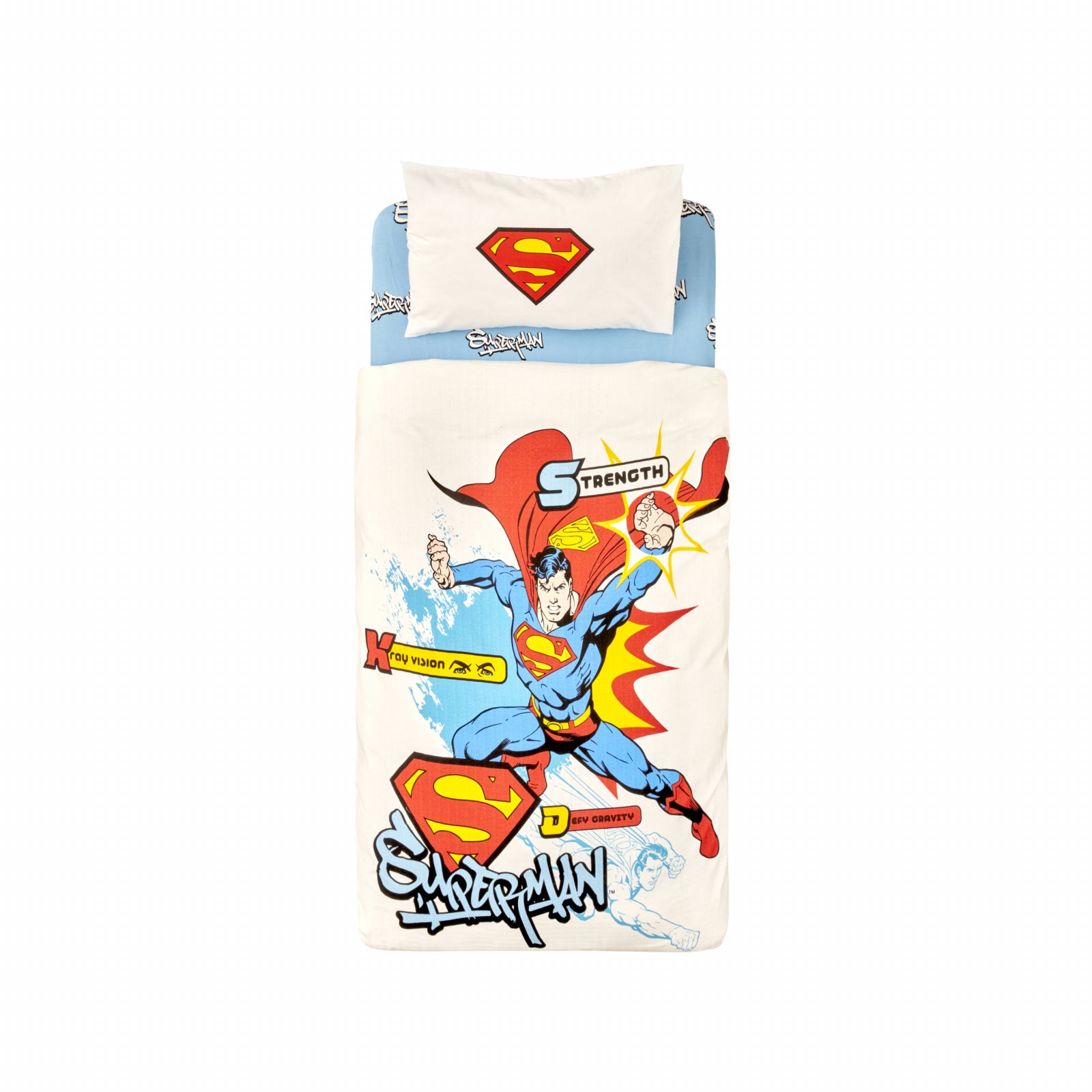 Superman by Karaca Home Blue Power Tek Kişilik Pike Takımı