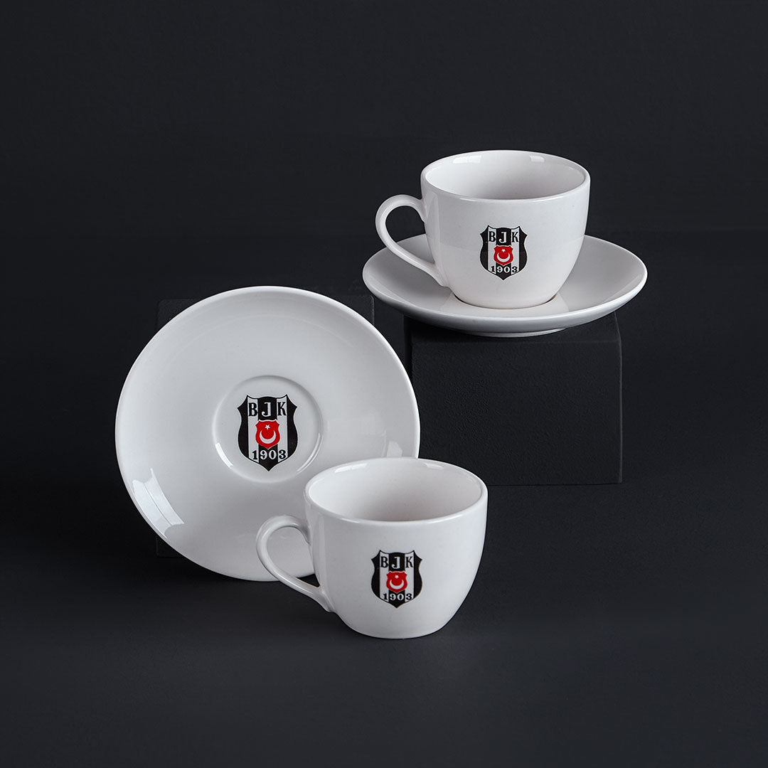 Neva N3426 Beşiktaş Licensed Arma Logo Set of 2 Tea Cups