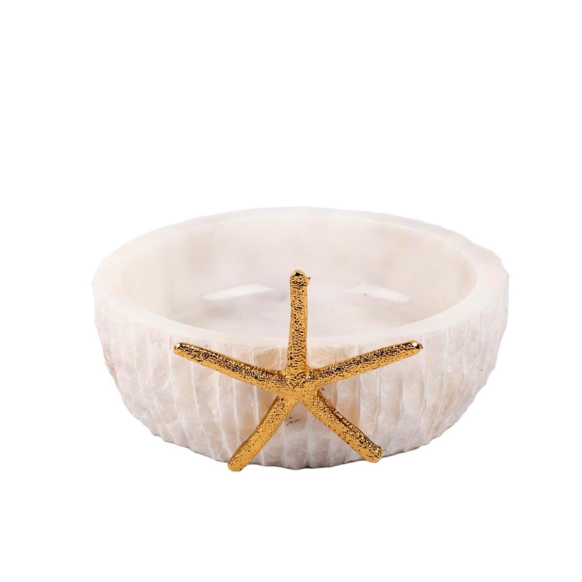 Large Size Bowl with Flared Edge and Starfish Buckle