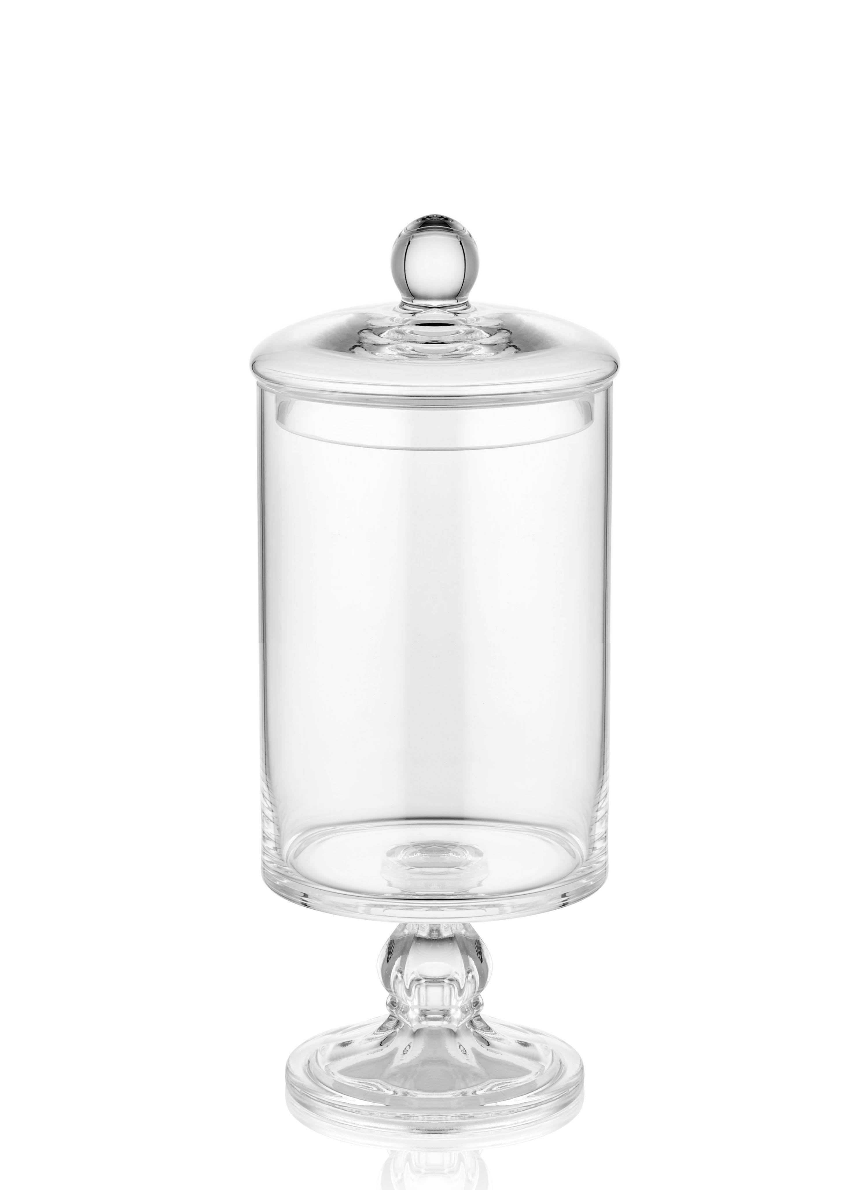 Footed Sugar Bowl with Glass Lid 28 x 12 x 12 Cm