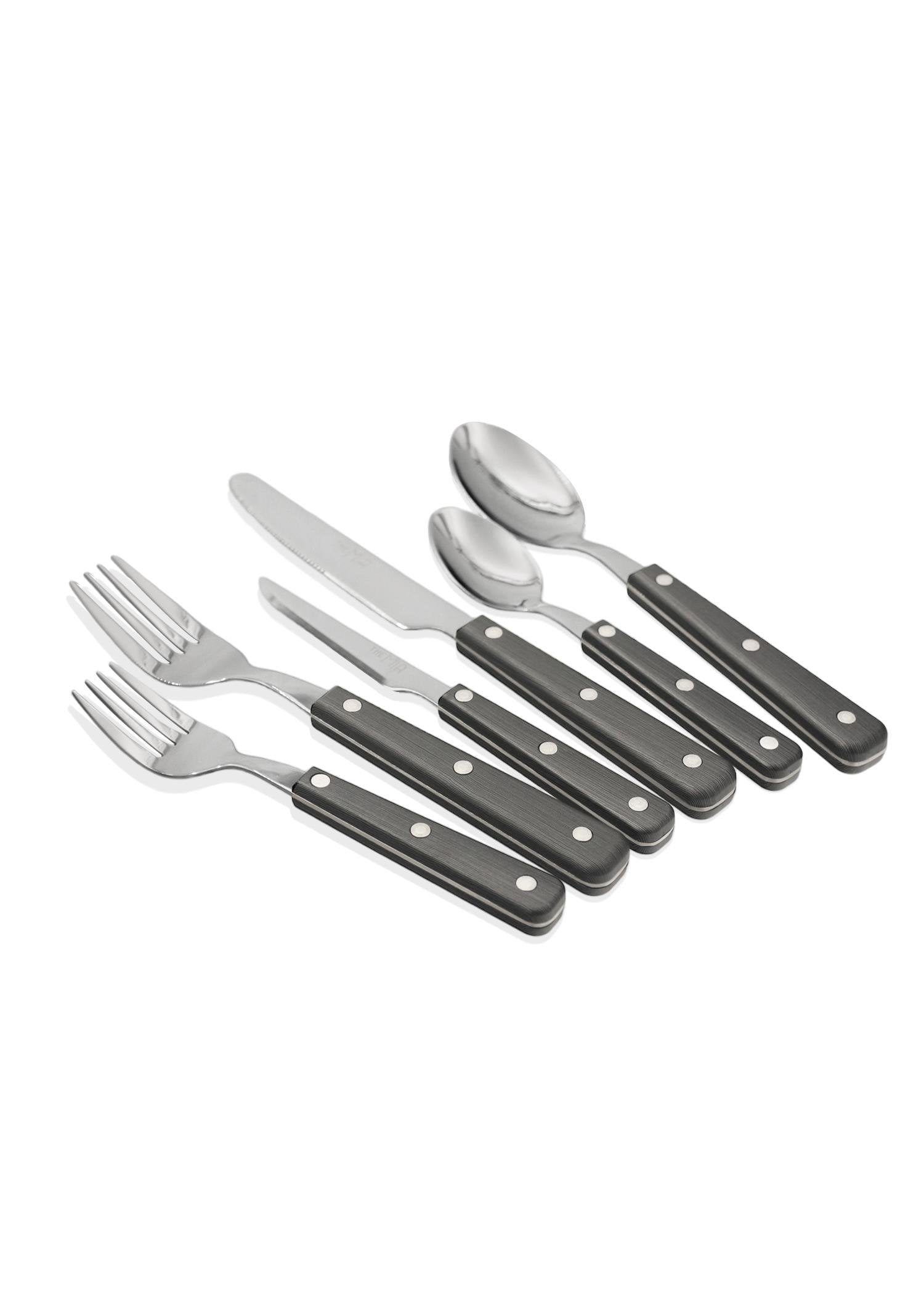 Dark Cutlery Set 36 Pieces