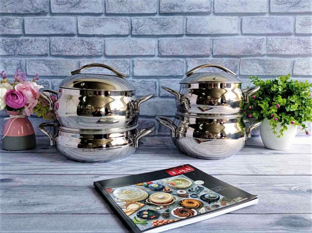 8 PIECE STEEL BALL COOKWARE SET