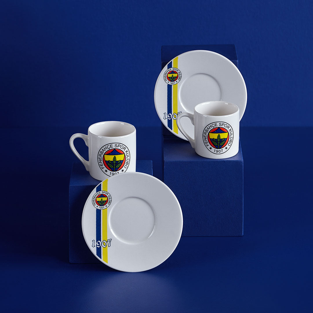 Neva N3419 Fenerbahçe Licensed 1907 Set of 2 Coffee Cups