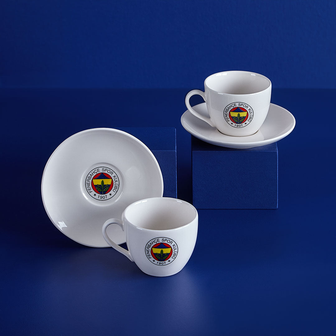 Neva N3424 Fenerbahçe Licensed Arma Logo Set of 2 Tea Cups