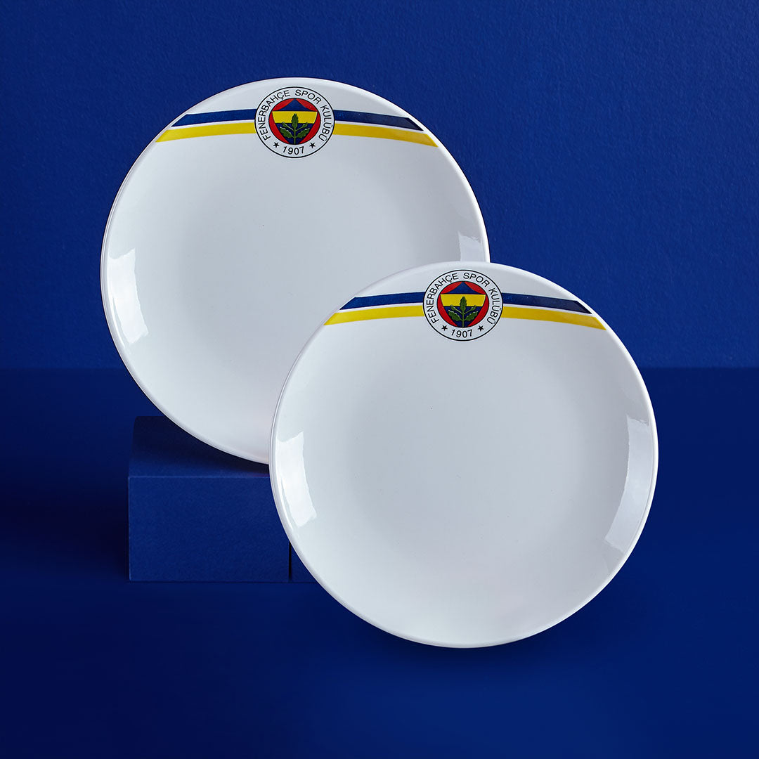 Neva N3430 Fenerbahçe Licensed Arma Logo 2-Piece Cake Plate