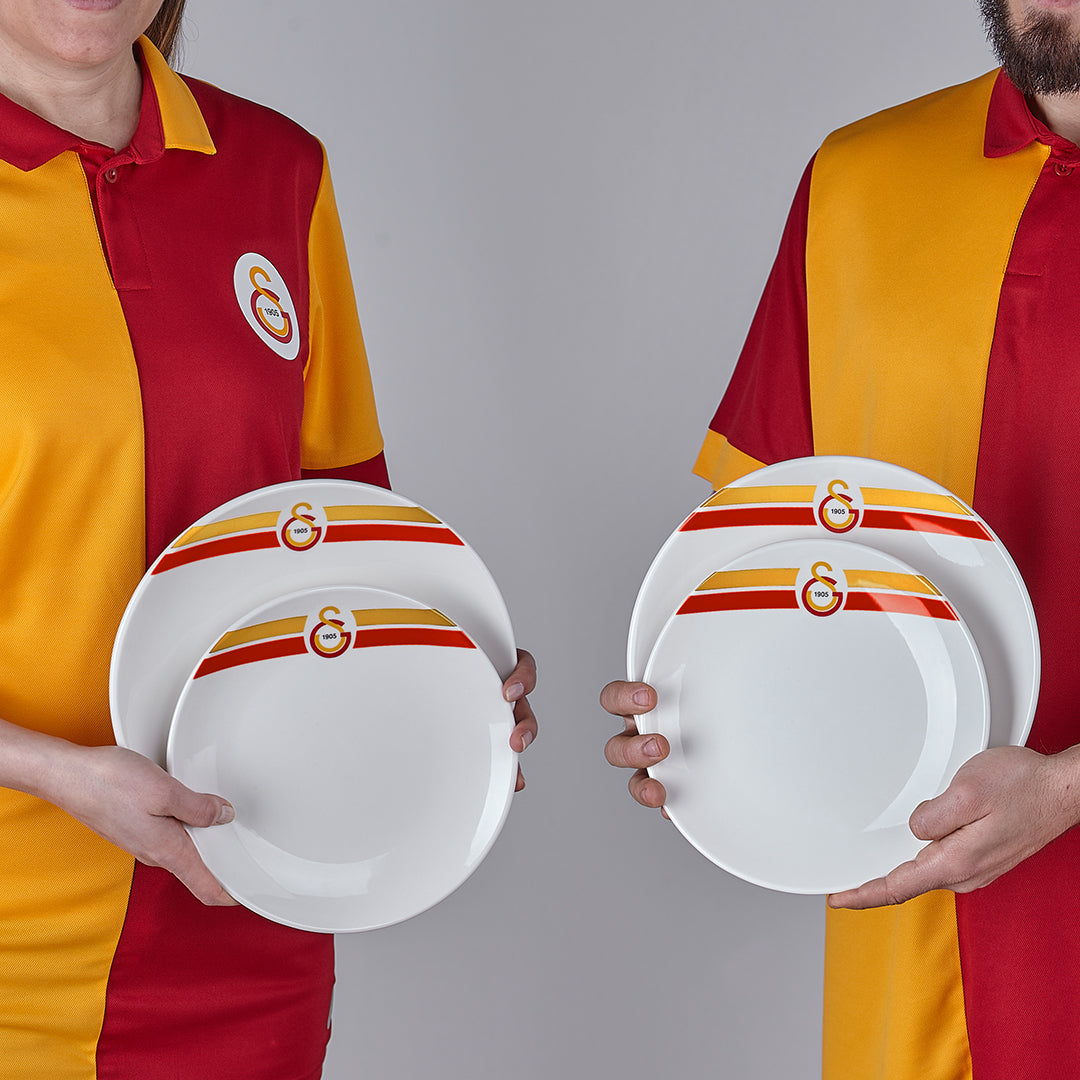 Neva N3471 Galatasaray Licensed Arma Logo 2-Piece Cake Plate