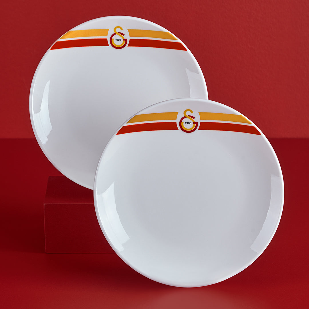 Neva N3472 Galatasaray Licensed Arma Logo 2-Piece Serving Plate 