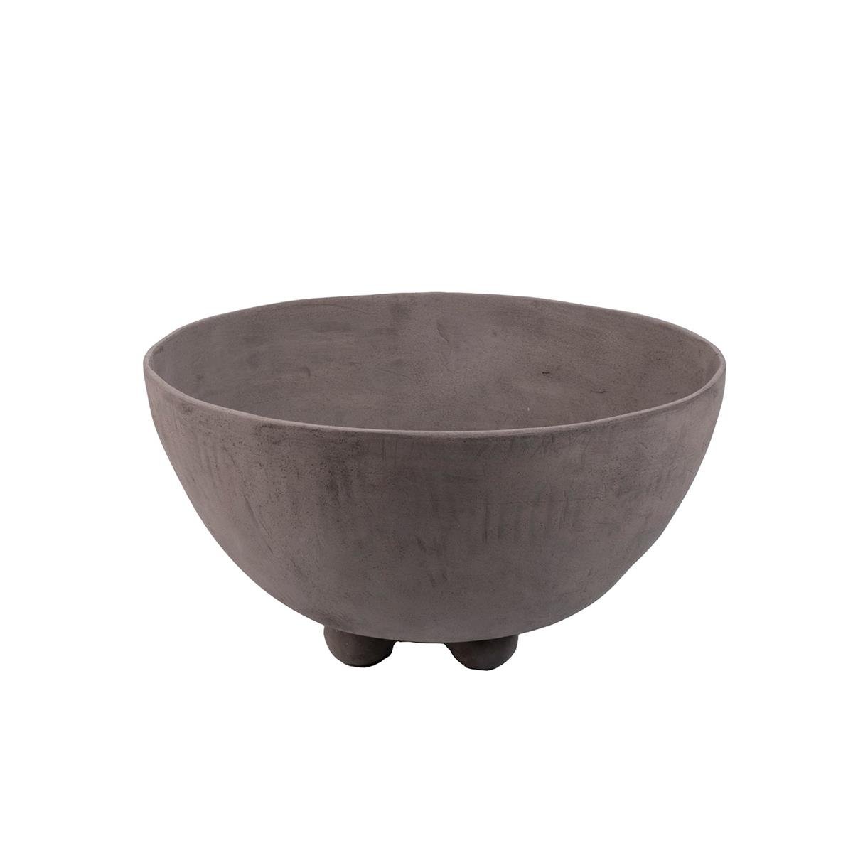 Gray Mini Ball Footed Ceramic Bowl Small