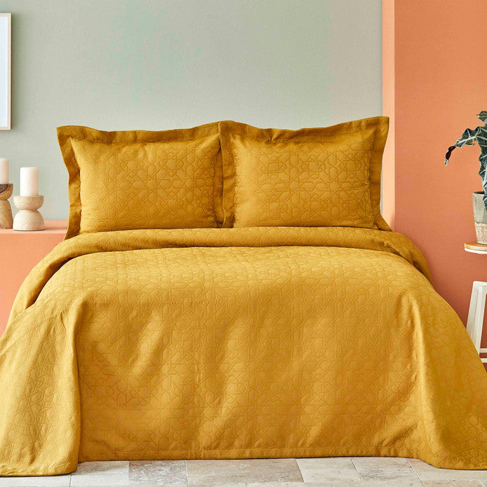 Karaca Home Back To Basic Mustard Double Bedspread