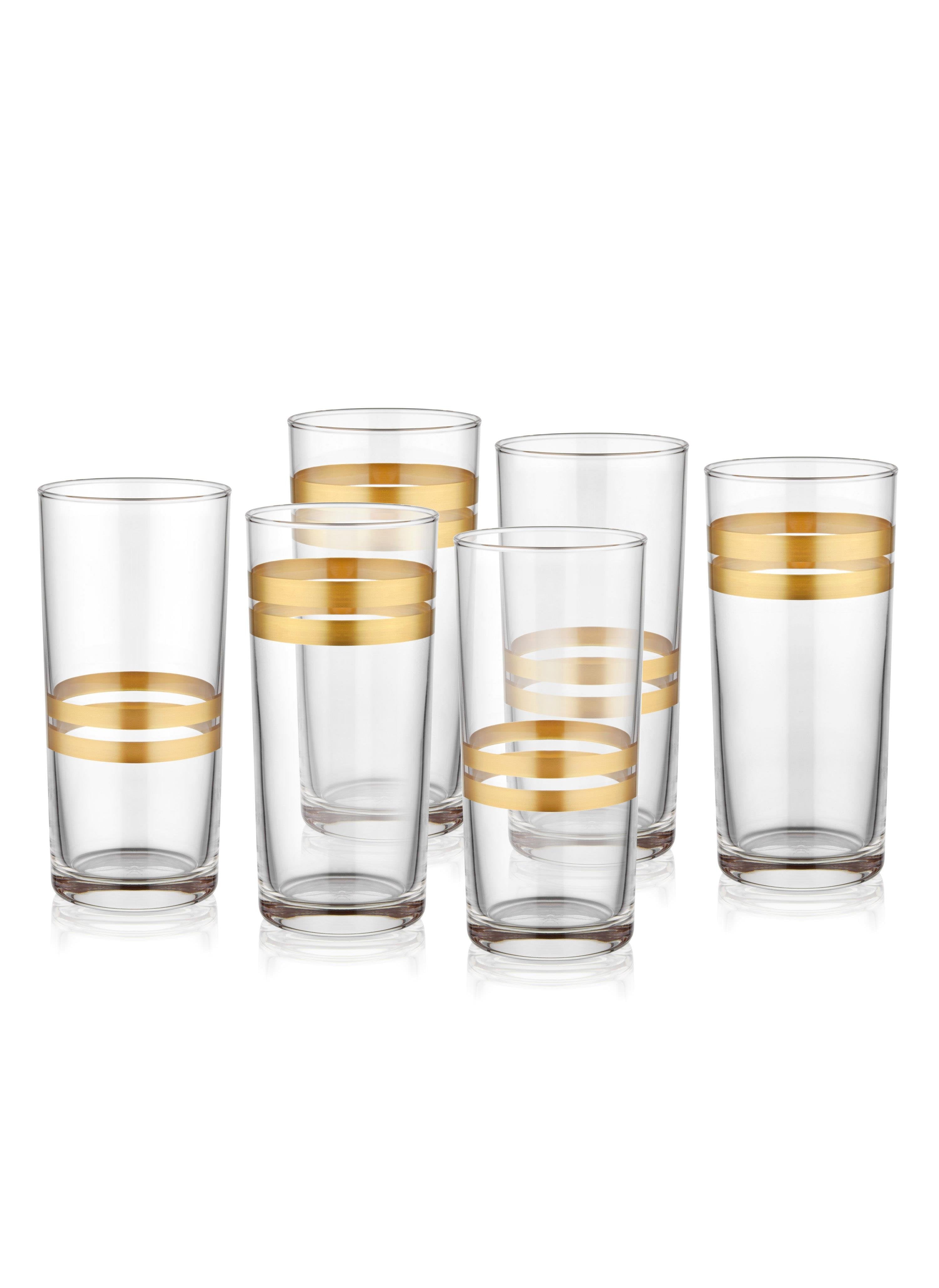 Lines Rakı Kadehi 6 Lı Set - Gold