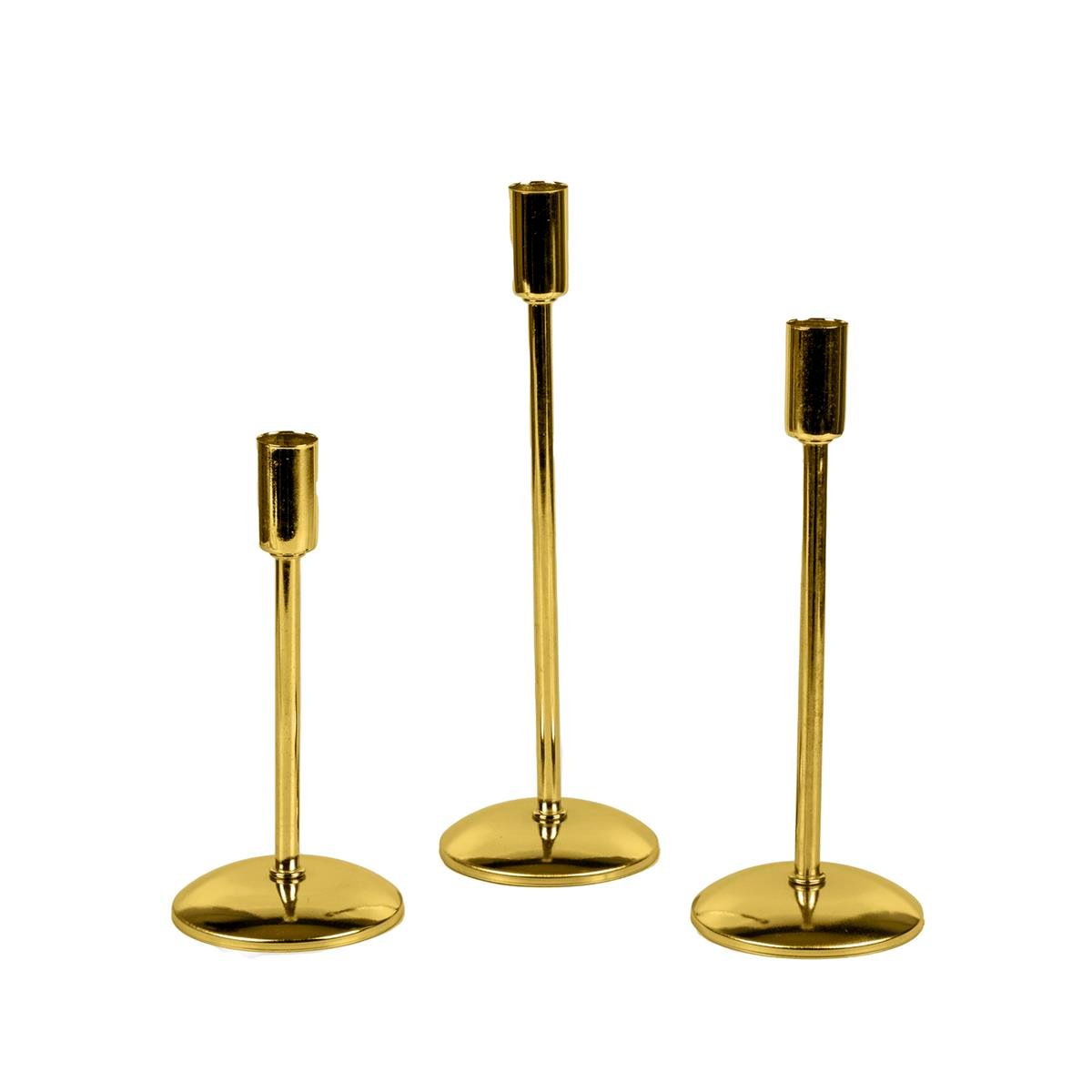 Metal Gold Triple Candlestick