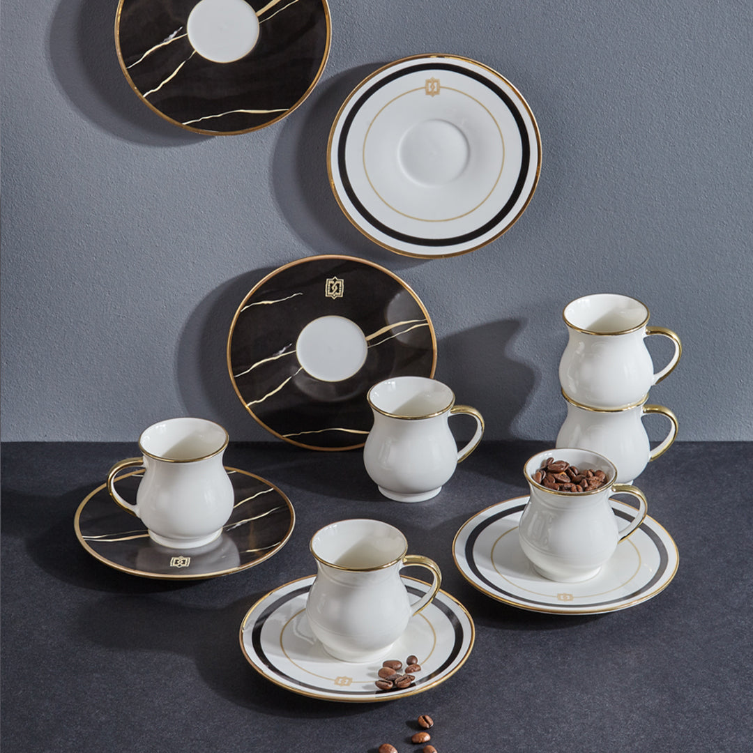 Neva N3251 Marble Plus Coffee Cup Set for 6 People