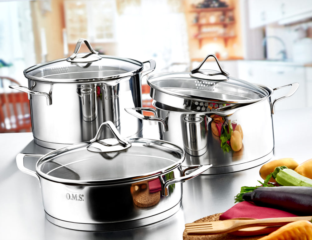 10 PARÇA SİLİNDİR ÇELİK TENCERE SETİ