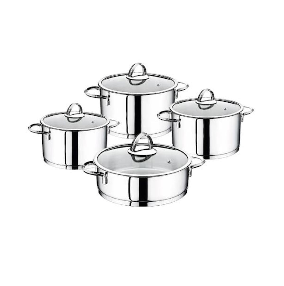 8 PIECE CYLINDER STEEL COOKWARE SET