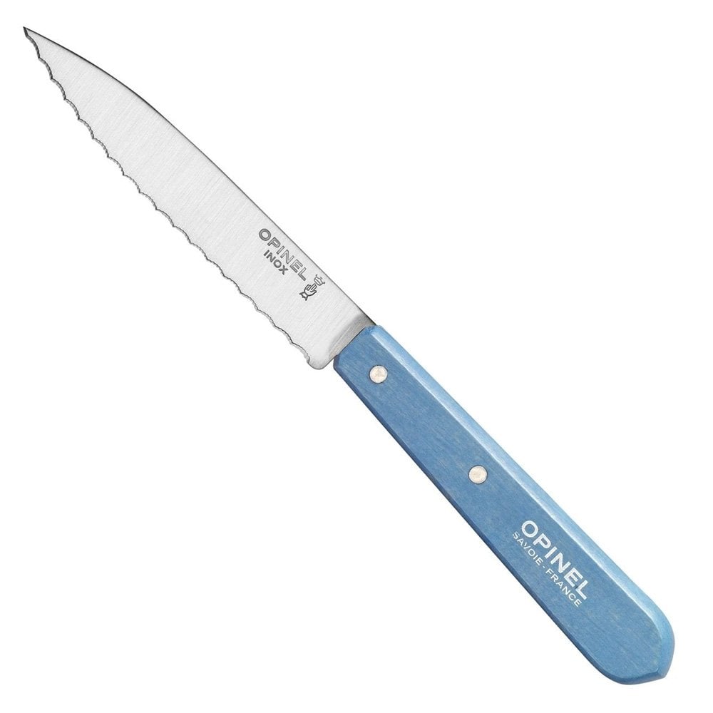 Opinel Essential No:113 Stainless Steel Serrated Paring Knife Blue