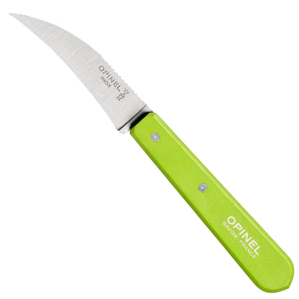 Opinel Essential No:114 Stainless Steel Vegetable Knife Green